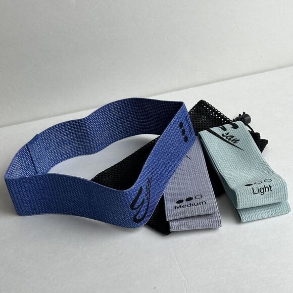 Soft Cotton Texture Fabric Resistance Bands – 3pcs Exercise Loop Bands NEW - Picture 1 of 5